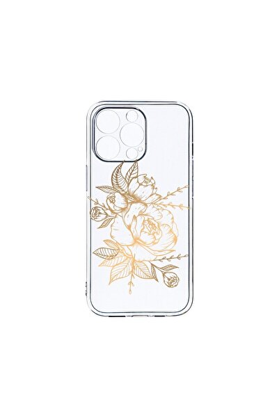 bestcase Husa Clear Silicon 2MM, Compatibila Cu Apple iPhone 14 Pro Max, Gold...
