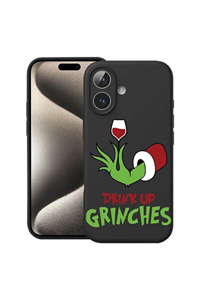 bestcase Калъф за Apple iPhone 17 с дизайн Гринчове - Drink Up, Премиум силик...