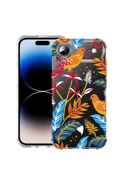 bestcase Husă pentru Apple iPhone 17 Air cu Design Păsări Colorate, Antișoc, ...