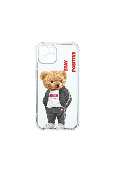 bestcase Противоударен калъф 1.5ММ, съвместим с Apple iPhone 15 Plus, Мече  "...