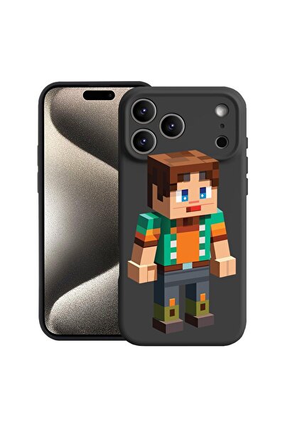 bestcase Husă pentru Apple iPhone 17 Pro cu design Minecraft Character, Silic...