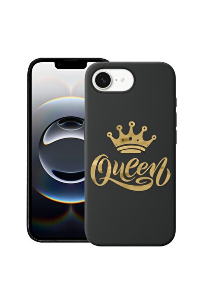 bestcase Калъф за Apple iPhone 16e, Премиум тънък силиконов 1.2ММ, Кралица, М...