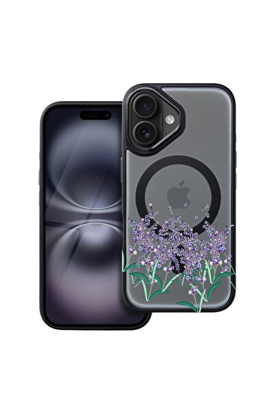 bestcase Husa Compatibila cu Apple iPhone 16 cu Design Lavender, Shockproof S...