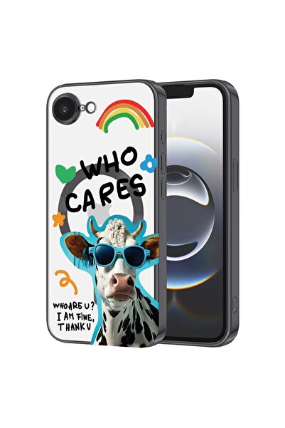 bestcase Husa Luxury MagSafe, Compatibilă cu Apple iPhone 16e, Crazy Cow - Wh...