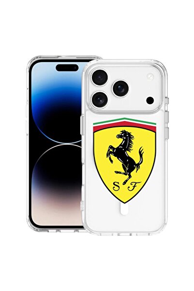 bestcase Husa pentru Apple iPhone 17 Pro Max cu Design Ferrari, Mag Anti Shoc...