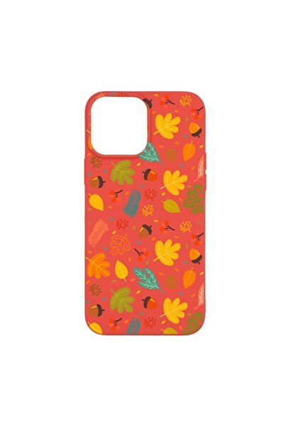 bestcase Θήκη σιλικόνης, Συμβατή με Apple iPhone 13 Pro Max, Φθινοπωρινή, ανθ...
