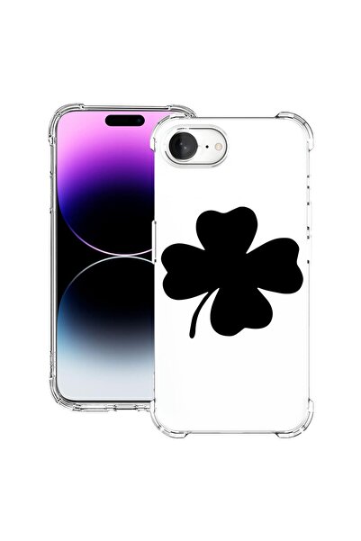 bestcase Калъф за Apple iPhone 16e, Удароустойчив 1.5ММ, Щастлива детелина, З...