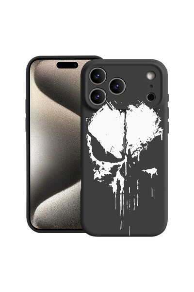 bestcase Husă pentru Apple iPhone 17 Pro Max cu Design Punisher, Silicon Prem...