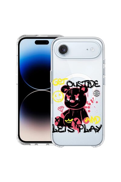 bestcase Husă pentru Apple iPhone 17 Air cu Design Ursuleț de pluș Lets Play,...