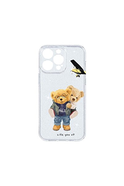 bestcase Husa Crystal Glitter 2MM, Compatibila Cu Apple iPhone 14 Pro, Teddy ...