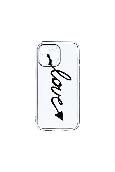 bestcase Husa Clear Silicon 2MM, Συμβατή με Apple iPhone 14 Pro Max, Love, An...