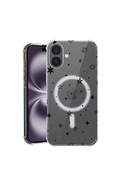 bestcase Husa pentru Apple iPhone 16, MagSafe Anti Shock, Stars, Protectie ca...