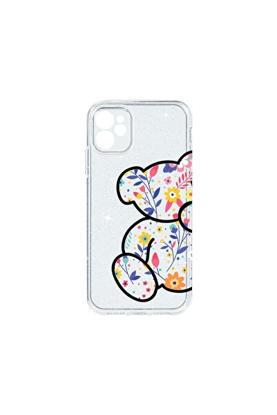 bestcase Husa Crystal Glitter 2MM, Compatibila Cu Apple iPhone 11, Flower Ted...