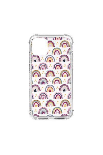 bestcase Αντικραδασμική Θήκη, Συμβατή με Apple iPhone 12, Σχέδιο Ουράνιο Τόξο...