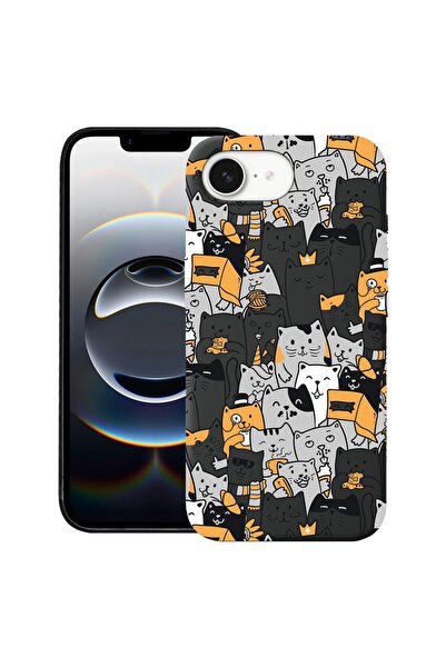 bestcase Θήκη για Apple iPhone 16e, Premium Λεπτή Σιλικόνη 1.2MM, Σχέδιο Γάτα...