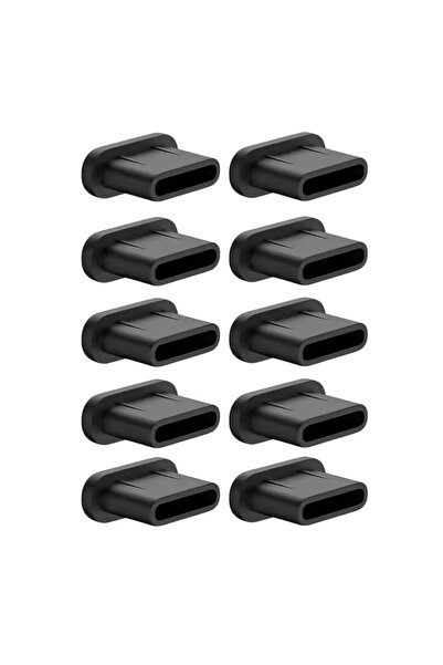 Choice3 Black-10X سدادات غبار عالمية من النوع C واقيات من السيليكون الناعم لم...