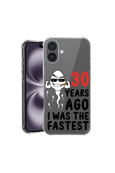 bestcase Husă pentru Apple iPhone 16, Antișoc 1.5MM, 30 de ani în urmă, eram ...