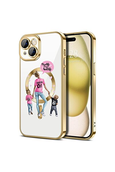 bestcase Husa Luxury MagSafe, Compatibila Apple iPhone 15, Mama cu doi copii ...