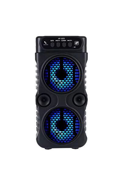Choice مكبر صوت بلوتوث لاسلكي محمول للاستخدام الخارجي طراز HF-3223 أسود اللون...