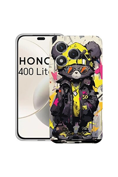 bestcase Husă pentru Honor 400 Lite 5G, Silicon transparent 2MM, Ursuleț de p...