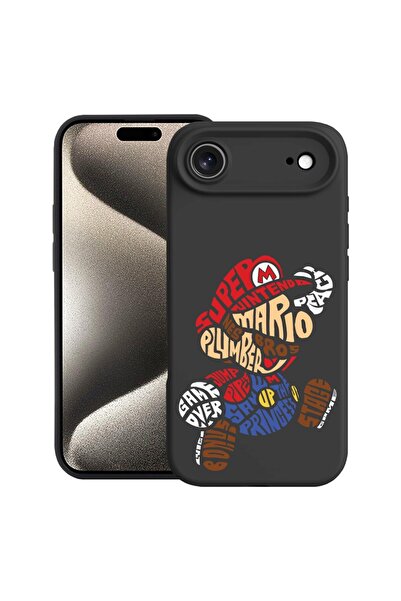 bestcase Husă pentru Apple iPhone 17 Air cu design caligrafic Super Mario, si...