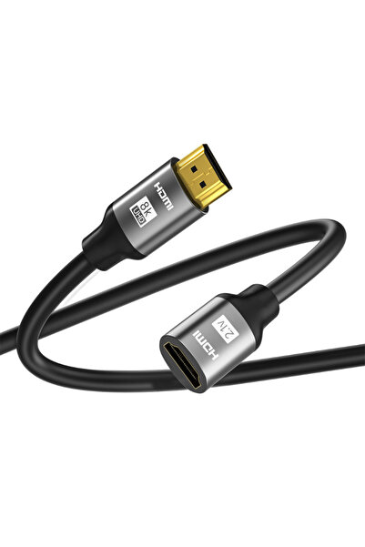 Choice كابل HDMI 2.1 أسود بطول 0.5 متر، ذكر إلى أنثى، سلك تمديد HDMI، يدعم 8K...