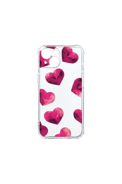 bestcase Αντικραδασμική Θήκη 1.5MM, Συμβατή με Apple iPhone 15, Σχέδιο Καρδιά...