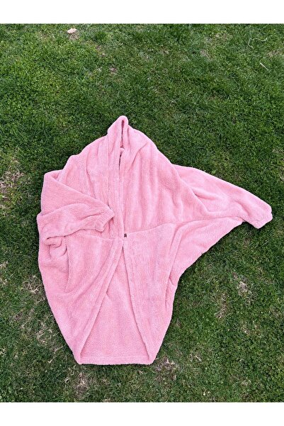 TaraAura Oversize Giyilebilir Tv Battaniyesi Unisex-Gül Kurusu
