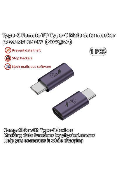 Choice4 محول BSN CM-CG-PBQ-ZS من USB A/C إلى Type-C لحماية البيانات وشحنها بد...