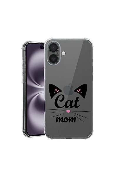 bestcase Husa pentru Apple iPhone 16, Anti Shock 1.5MM, Cat Mom, Protectie ca...