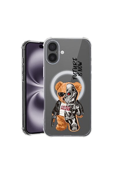 bestcase Θήκη για Apple iPhone 16, MagSafe Αντικραδασμική, Μισό Ρομπότ Μισό Α...