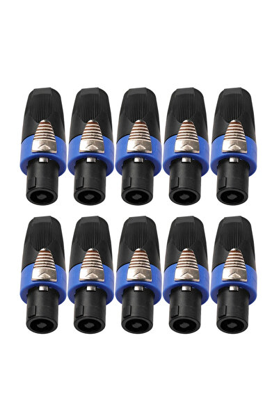 Choice ALLOYSEED 10PCS 2/10x 4 Pole Audio Speaker Plugs Twist Lock Connectors...
