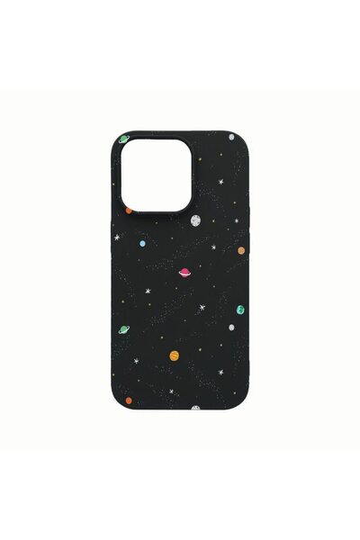 bestcase Силиконов калъф, съвместим с Apple iPhone 14 Pro Max, Вселена, Плане...