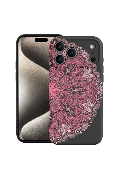 bestcase Husă pentru Apple iPhone 17 Pro cu Design Dantelă Roz, Silicon Premi...