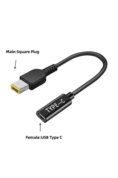 Choice1 Square Plug USB 3.1 Type C USB C Laptop Charger Power Adapter Convert...