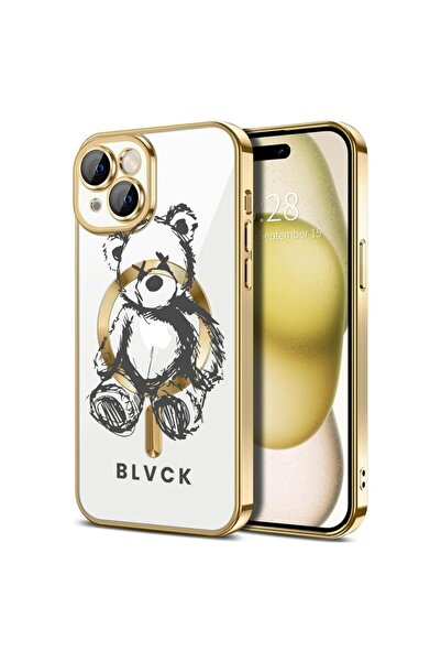 bestcase Husa Luxury MagSafe, Compatibilă cu Apple iPhone 14, Teddy BLVCK, Ul...