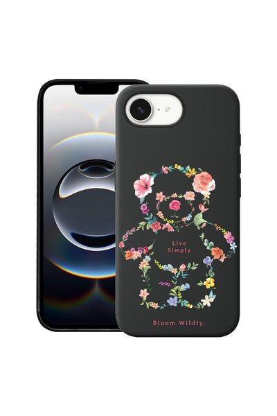 bestcase Калъф за Apple iPhone 16e, Премиум тънък силиконов 1.2ММ, Мече Теди:...