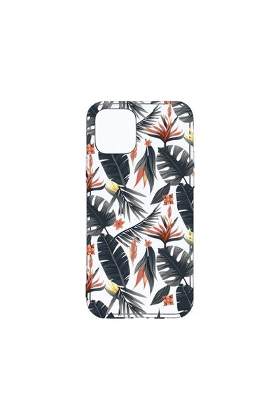 bestcase Husa Clear Silicon 2MM, Compatibila Cu Apple iPhone 12, Tropical, An...