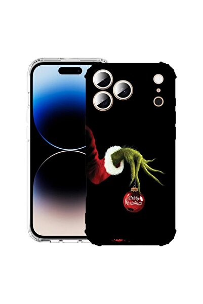 bestcase Husă pentru Apple iPhone 17 Pro cu design Xmas Grinch, Antișoc, Colț...