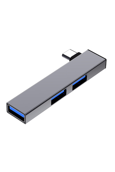 choice2 محول USB متعدد المنافذ من النوع C باللون الرمادي 3 في 1، يدعم OTG وUS...