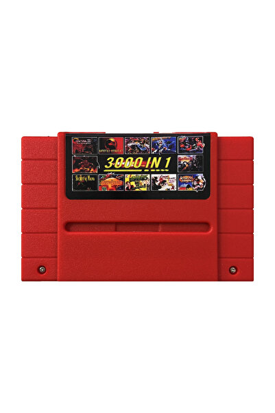 Choice بطاقة ألعاب SFC شفافة حمراء تحتوي على 3000 لعبة في واحدة لجهاز SNES لـ...