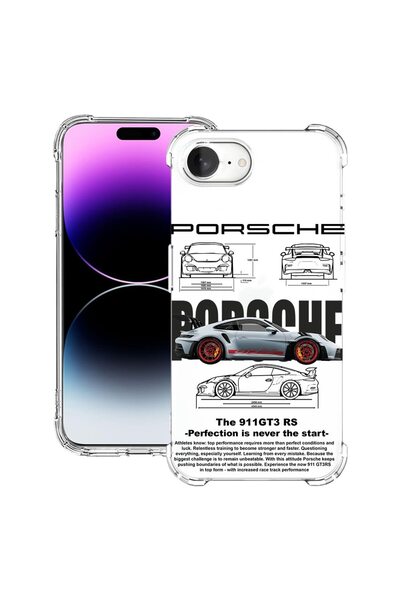 bestcase Husa pentru Apple iPhone 16e, Anti Shock 1.5MM, Porsche, Protectie c...
