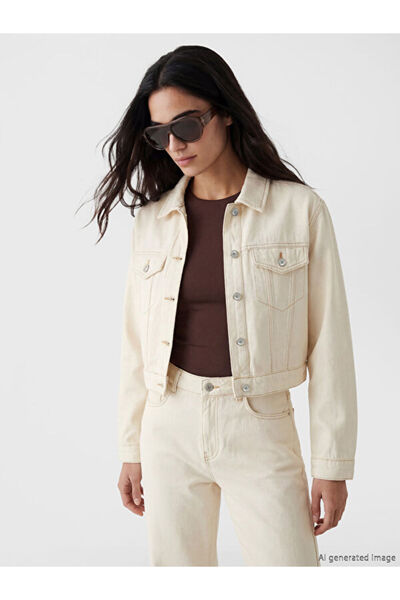 LC Waikiki Sparkling Choices from Shining Store Shirt Roba Collar Crop Women'...