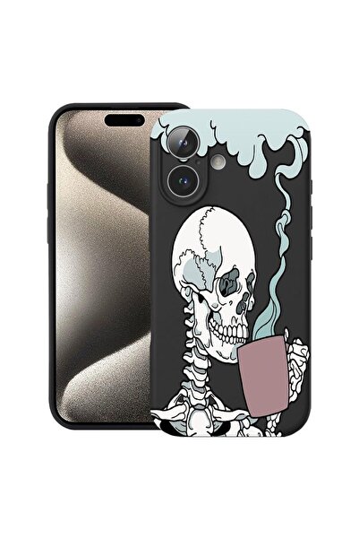 bestcase Husă pentru Apple iPhone 17 cu Design Skull, Silicon Premium, Microf...