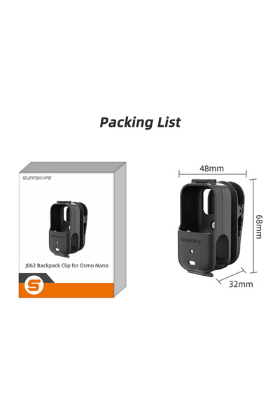 Choice black color 360 Rotation Clip Mount for DJI Osmo Nano Sports Camera Ac...
