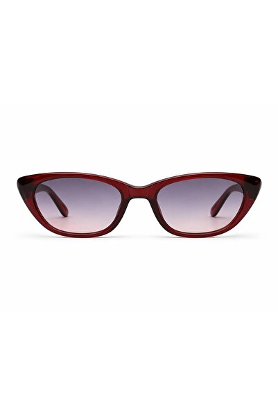 BAYDUK Sunor Burgundy Gradient Glass Unisex Sunglasses