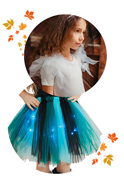 fustite cu luminite Ανοιξιάτικη Παστέλ Πράσινη Στολή για Κορίτσια - Ηλικίες 1...