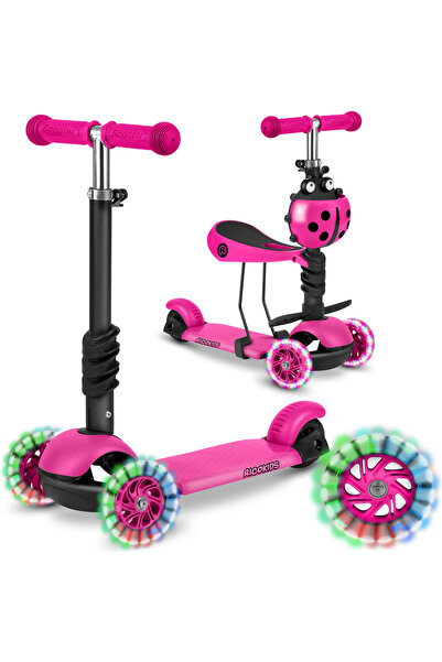 Ricokids Μπαγκι Ροζ Παιδικό Πατίνι Ισορροπίας 3 Τροχών Φουξ