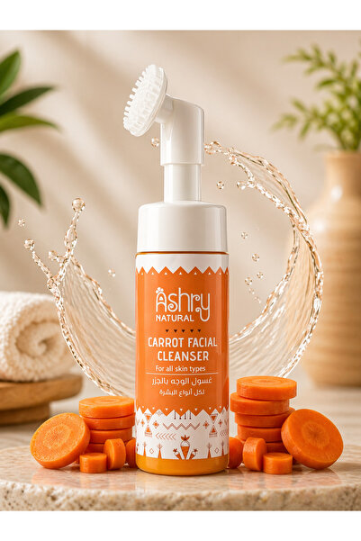 Ashry NATURAL Carrot Facial Cleanser 150ml, Deep Purifying Face Wash with Vit...