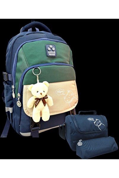 ASTRAL A.Polo Clup Focus 3-τεμαχιακή Σχολική Τσάντα Δημοτικού 06082 Ναυτικό Μπλε